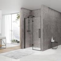 Nisdeur Van Rijn ST05 Draaideur Met Vaste Wand 120x200 cm 8 mm Zwart van Rijn - thumbnail