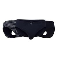 3-pak heren slips - Foxe-packet 2270 - navy ruit - Geruite 100% katoenen heren onderbroeken - thumbnail