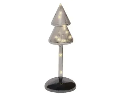 Kerstboompje Glas LED Grijs 24cm
