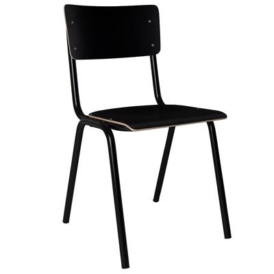 Zuiver Eetkamerstoel 'Back to School' kleur Zwart Zuiver Eetkamerstoel 'Back to School' kleur Zwart
