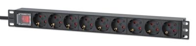 Intellinet 715133 19 inch Stekkerdoos voor patchkast 1 HE Geaarde contactdoos Met schakelaar Zwart Intellinet 715133 19 inch Stekkerdoos voor patchkast 1 HE Geaarde contactdoos Met schakelaar Zwart