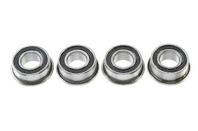 Kogellager Chrome, Rubber dichting, 5X10X4 Flanged - MF105-2RS, (4 st)