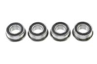 Kogellager Chrome, Rubber dichting, 5X10X4 Flanged - MF105-2RS, (4 st) - thumbnail