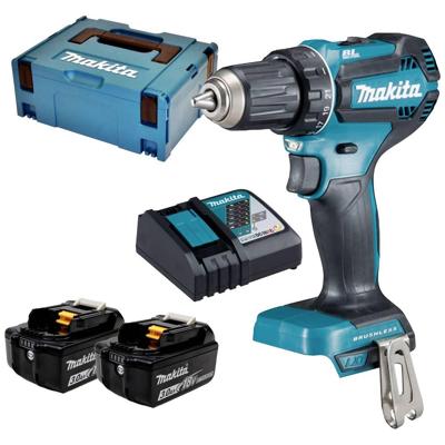 Makita DDF485RFJ Accu-schroefboormachine 18 V 3 Ah Li-ion Incl. 2 accus, Incl. koffer, Incl. lader