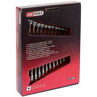KS Tools 517.0052 5170052 Ring-steeksleutelset 12-delig Sleutelbreedte (metrisch) 19 mm