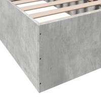 Bedframe bewerkt hout betongrijs 75x190 cm - thumbnail