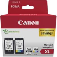 Canon photo value pack 1 x PG-545XL + 1 x CL-546XL, 300 - 400 pagina's, OEM 8286B012, 4 kleuren - thumbnail
