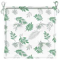 VidaXL Tuinstoelkussens 4 st bladpatroon 50x50x3 cm stof - thumbnail
