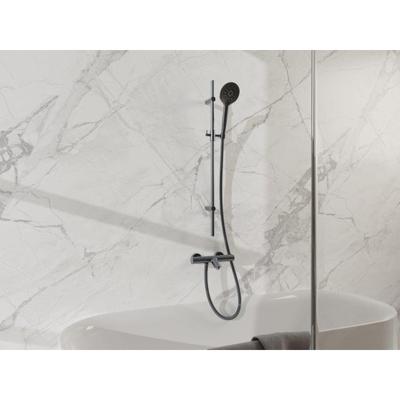 Fortifura Calvi Badkraan - met glijstangset - ronde handdouche - metalen doucheslang - geborsteld gunmetal PVD SW767491/SW799451/SW706207/SW720225