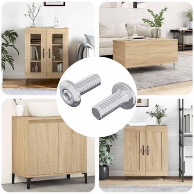 VidaXL Vergrendelingsschroef 2 pcs zilver m6 x 15 mm staal