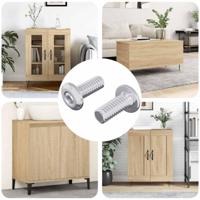 VidaXL Vergrendelingsschroef 2 pcs zilver m6 x 15 mm staal - thumbnail