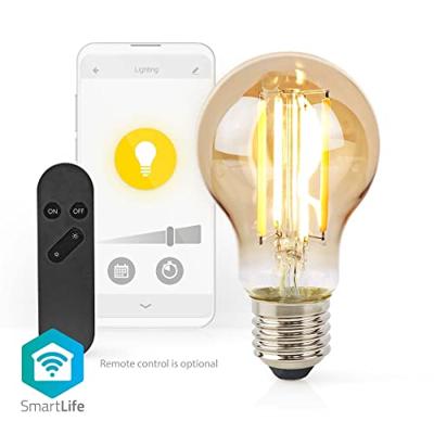 Nedis WIFILRF10A60 Smartlife Led Filamentlamp Wi-fi E27 806 Lm 7 W Warm Wit Glas Android / Ios Peer
