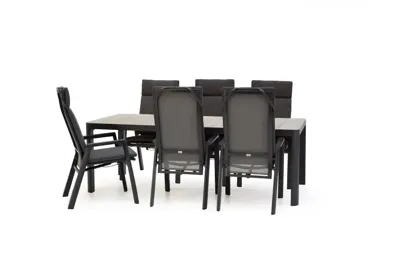 Trestino diningset gironde 220 frazer antraciet