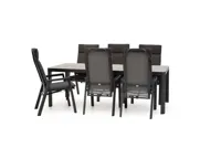 Trestino diningset gironde 220 frazer antraciet - thumbnail