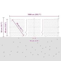 VidaXL Afrasteringspaal grijs 10 x 0,4 m (50 mm mesh) staal en pvc - thumbnail