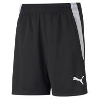 PUMA TeamLIGA Trainingsbroekje Kids Zwart Wit - thumbnail
