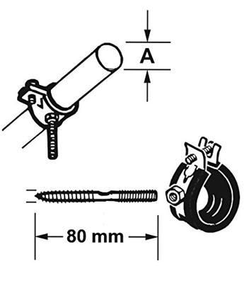 Cornat Beugel Verzinkt Iso 1&apos;&apos; (M8) (2St) - T562123