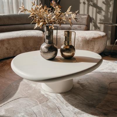 Richmond Organische Salontafel 'Bloomstone' 110 x 90cm, kleur Wit