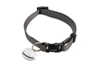 Beeztees nylon kattenhalsbandje uni donkergrijs l20 30b 10cm - thumbnail