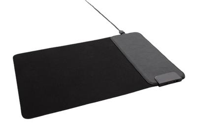 XD Collection muismat draadloze oplader 32 cm rubber zwart