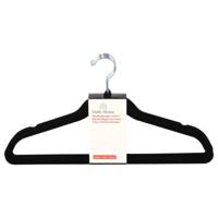 Daily Home Velvet Kledinghangers 6 Stuks Zwart - thumbnail
