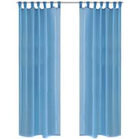 VidaXL Gordijn turquoise 140x175 cm (2 stuks) - thumbnail