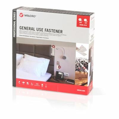 Dubbelzijdig plakband Velcro Wit 20 mm x 25 m