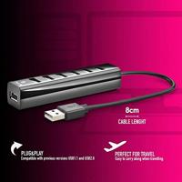 Hub USB NGS IHUB7 TINY Zwart - thumbnail