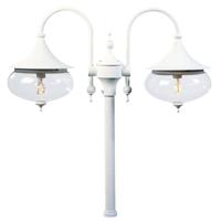 Lantaarnpaal armatuur Libra staand 2-lichts exclusief paal wit 620-250 - thumbnail