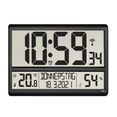 TFA Dostmann 60.4520.01 Wandklok Zendergestuurd 36 cm x 2.8 cm x 23.5 cm Zwart Groot display TFA Dostmann 60.4520.01 Wandklok Zendergestuurd 36 cm x 2.8 cm x 23.5 cm Zwart Groot display