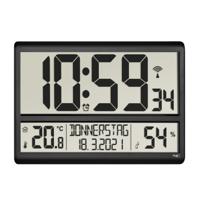 TFA Dostmann 60.4520.01 Wandklok Zendergestuurd 360 mm x 28 mm x 235 mm Zwart Groot display - thumbnail