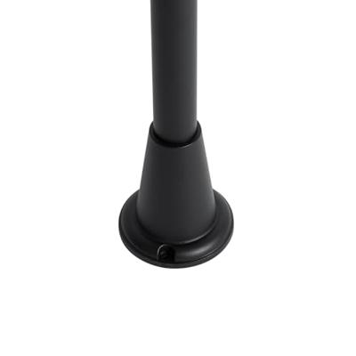 QAZQA Staande buitenlamp zwart met smoke 100 cm IP44 - Charlois