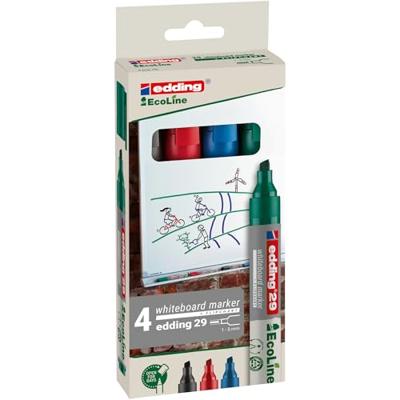 Edding 29 4-29-4 Whiteboardmarkerset Blauw, Groen, Rood, Zwart 4 stuk(s)