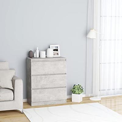 VidaXL Dressoir 60x35x76 cm bewerkt hout betongrijs VidaXL Dressoir 60x35x76 cm bewerkt hout betongrijs