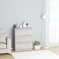 vidaXL Dressoir 60x33,5x76 cm spaanplaat betongrijs - thumbnail