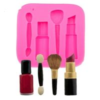 2 PC'S lippenstift Wenkbrauwpotlood make-up tool vorm siliconen fondant taart schimmel chocolade mal Clay schimmel - thumbnail