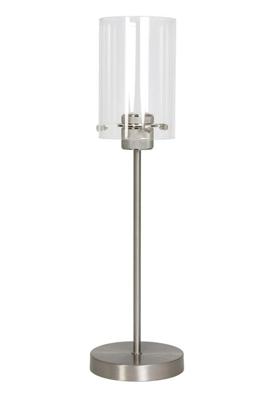 Light & Living Tafellamp 'Vancouver', nikkel satijn-glas