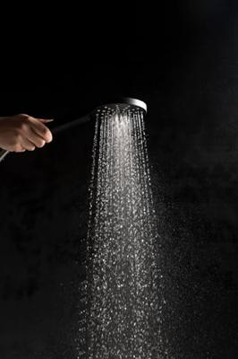 Ben badset met ronde handdouche (3 straalsoorten) mat zwart