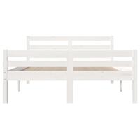 Bedframe massief hout wit 135x190 cm 4FT6 Double - thumbnail