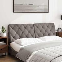 Hoofdbordkussen 160 cm stof taupe - thumbnail