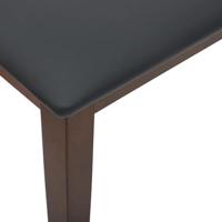 Bank 90 cm massief hout rubber bruin - thumbnail