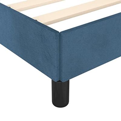 Bedframe met hoofdeinde fluweel donkerblauw 180x200 cm