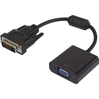 Renkforce RF-3301134 DVI / VGA Adapter [1x DVI-stekker 24+1-polig - 1x VGA-bus] Zwart Met Ferrietkern, Vergulde steekcontacten 15.00 cm - thumbnail
