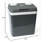 Dino KRAFTPAKET AC/DC Koelbox en verwarmingsbox Energielabel: E (A - G) Thermo-elektrisch 12 V, 230 V Grijs 25 l Tot 18 °C onder de omgevingstemperatuur - thumbnail