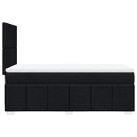 Boxspring met matras stof zwart 120x190 cm - thumbnail