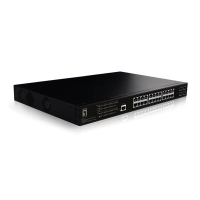 LevelOne GEP-2861 GEP-2861 L2 Managed Gigabit PoE-switch met 28 poorten, 4 x Gigabit SFP, 24 PoE-uitgangen, 390 W PoE-budget
