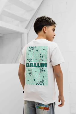 Ballin Amsterdam Floral Bouquet T-Shirt Kids Wit - Maat 128 - Kleur: Wit | Soccerfanshop