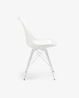 Kave Home Eetkamerstoel / Kuipstoel Ralf - wit - thumbnail