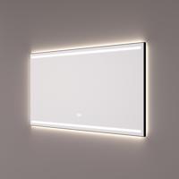 Spiegel Hipp Design SPV 7000 BL Rechthoek Met Frame Mat Zwart Met Verlichting Incl. Spiegelverwarming (Alle Maten) - thumbnail