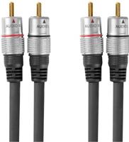 Stereo-Audiokabel | 2x RCA Male - 2x RCA Male | 0,75 m | Antraciet - thumbnail